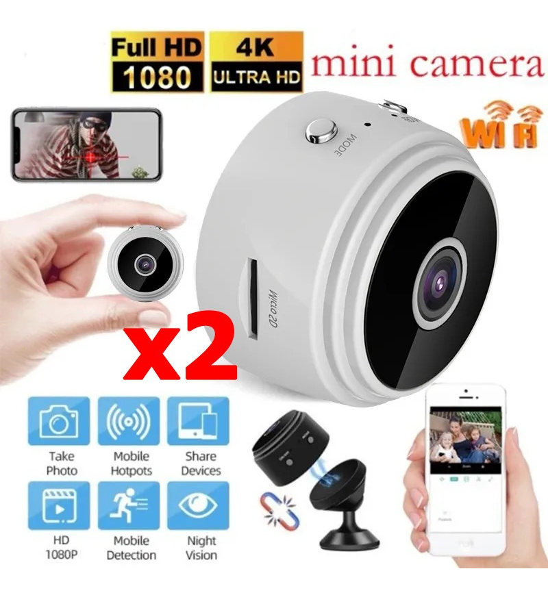 2pcs Espia Segurança Hd Wireless Mini Micro Camera - Imagem 11
