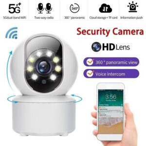 Câmera Ip 5g Wifi Wireless Visão Noturna Hd 1080p