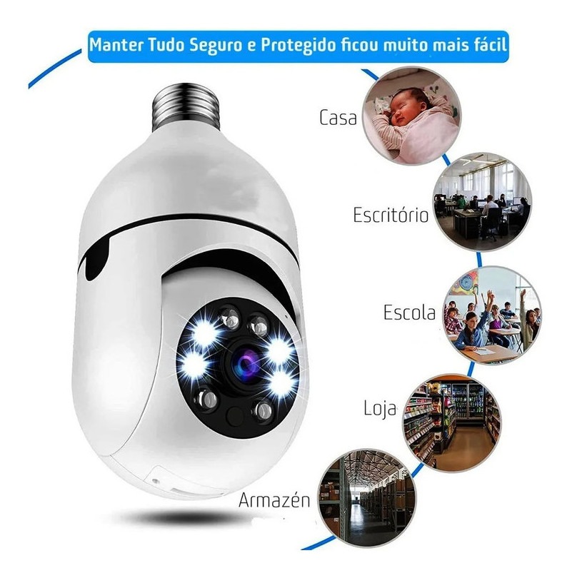 Câmera Vigilância Interna Inteligente Rotativa Full Hd Wifi - Imagem 6