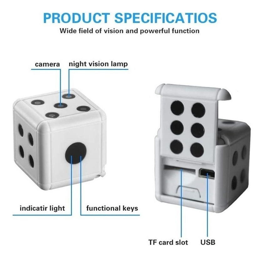 Mini Hd 1080p Câmara Tipo De Câmara Do Cubo - Imagem 6