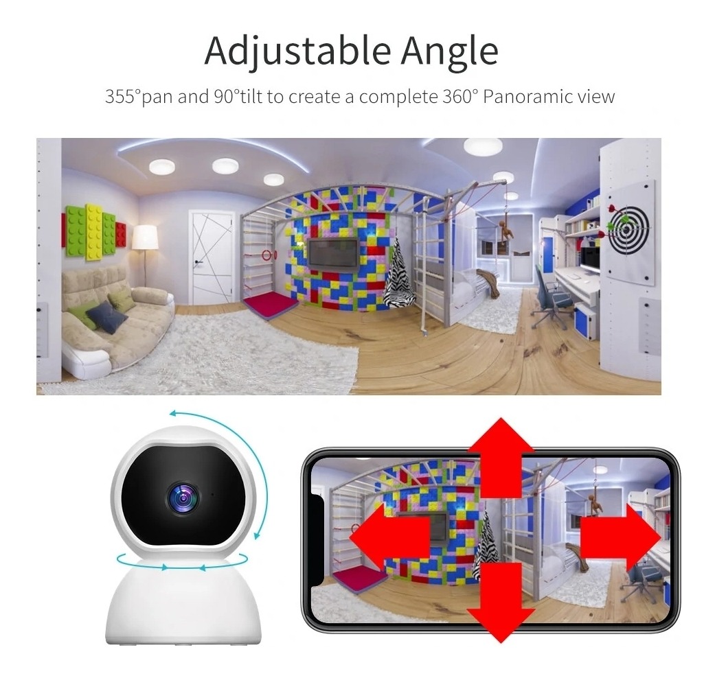 Câmera De Vigilância 1080p Ip Smart Camera Wifi Camcorder - Imagem 4