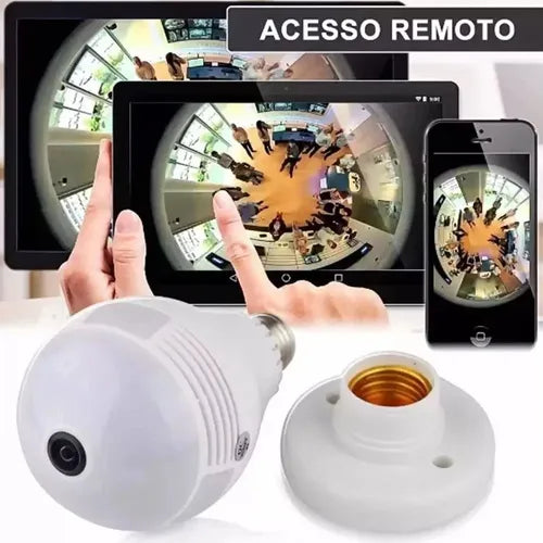 Lâmpada Espiã SpyLamp™ 360º graus Wifi Tempo Real 4K - Imagem 5