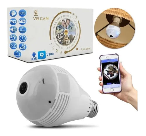 Lâmpada Espiã SpyLamp™ 360º graus Wifi Tempo Real 4K - Imagem 3