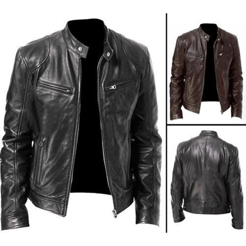 Jaqueta de Couro Masculina - Classic Men - Imagem 3