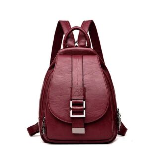 Mochila De Couro Genuíno Leny - Frete Gratis