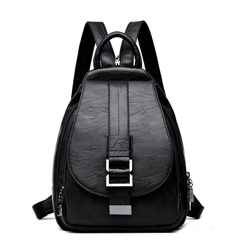 Mochila De Couro Genuíno Leny - Frete Gratis - Imagem 2