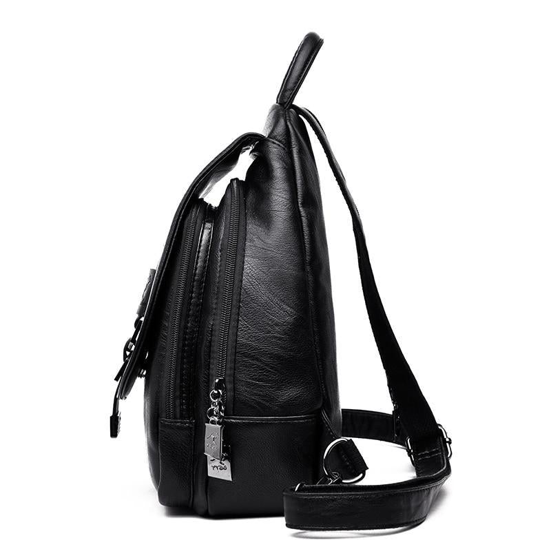 Mochila De Couro Genuíno Leny - Frete Gratis - Imagem 3