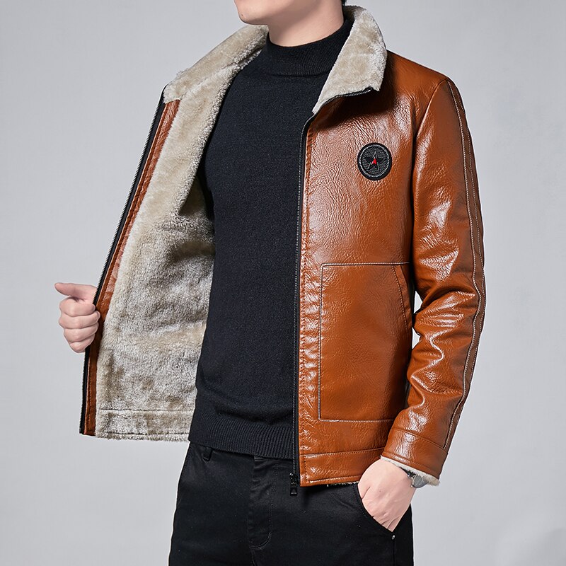 Jaqueta de Corino Moderna - Masculina - Imagem 8