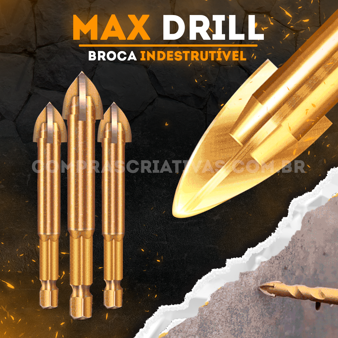 Kit Brocas Indestrutíveis - Max Drill / Fura tudo/ Kit Completo / 6.250 Furos por broca