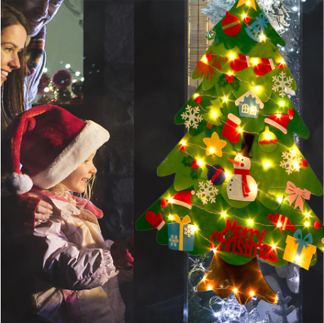 Melhor Presente para Crianças - Árvore de Feltro e Pacote de Enfeites de Natal - Imagem 5