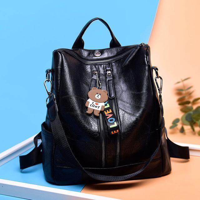 Mochila de Couro Feminina Love Antifurto Vintage - FRETE GRÁTIS - Imagem 3