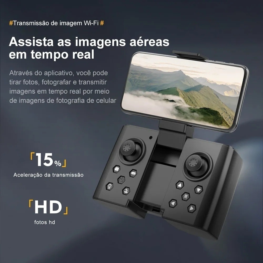 Drone Profissional Câmera Dupla 4k Com Luzes Led 2 Baterias - Imagem 3