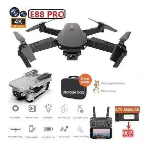 Drone Câmera Portátil Hd 4k E88