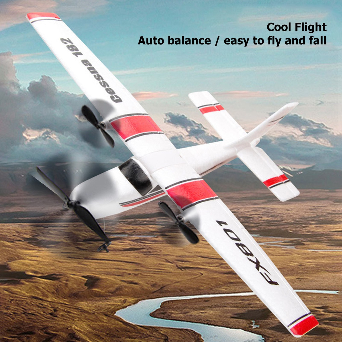 2.4g 2ch Rc Planador Asa Fixa Controle Remoto Avião Childr - Imagem 4