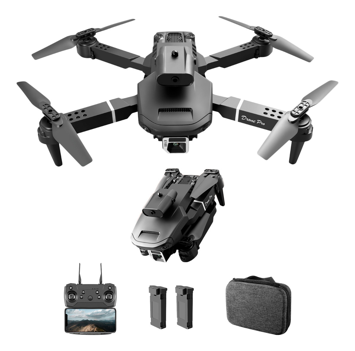 Câmera Dobrável Drone 1080p Hd 3d Flips Rc Quadcopter W/2 - Imagem 2