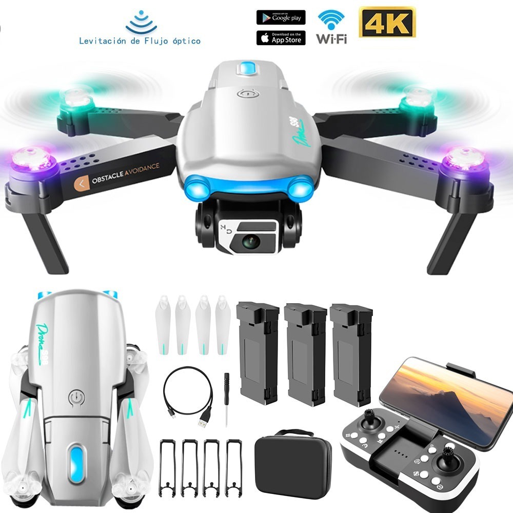 S98 Mini Drone Dobrável Para Evitar Obstáculos De Iluminação