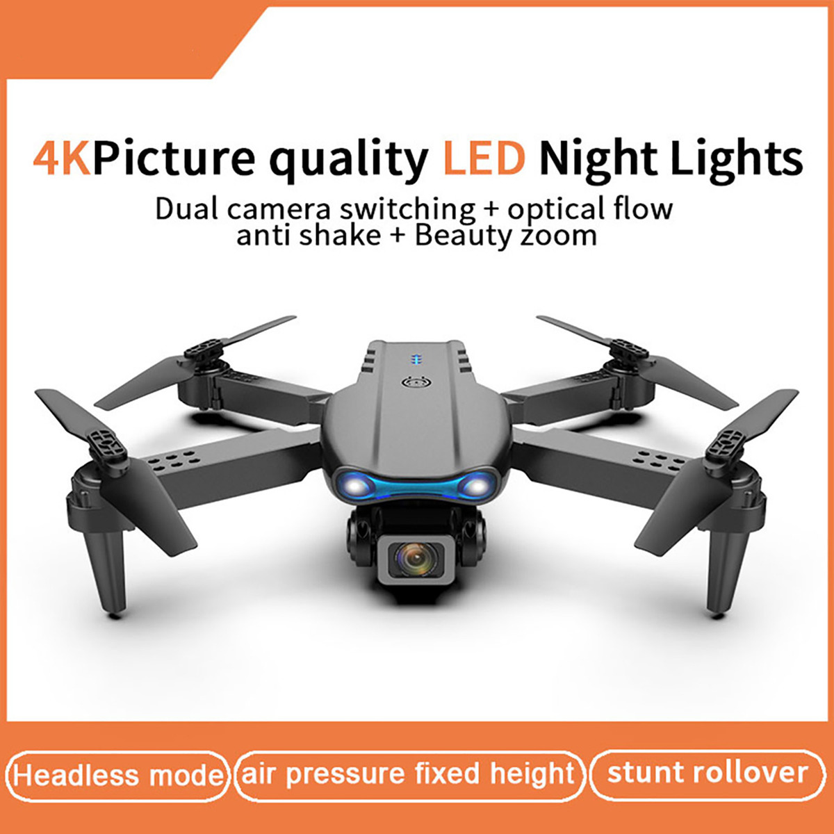 Câmera Wlr/c 4k Dual Hd Fpv 2,4 Ghz 4ch Rc Quadcopter Com 3 - Imagem 5
