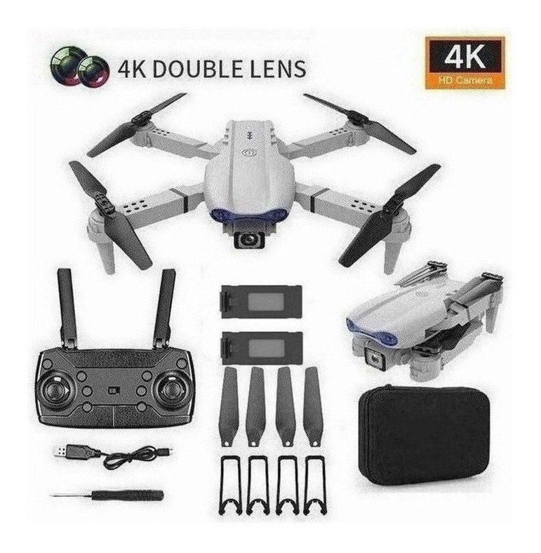 Câmera Dupla Mini Drone E99 Pro Professional 4k Com 2 Bateri - Imagem 10
