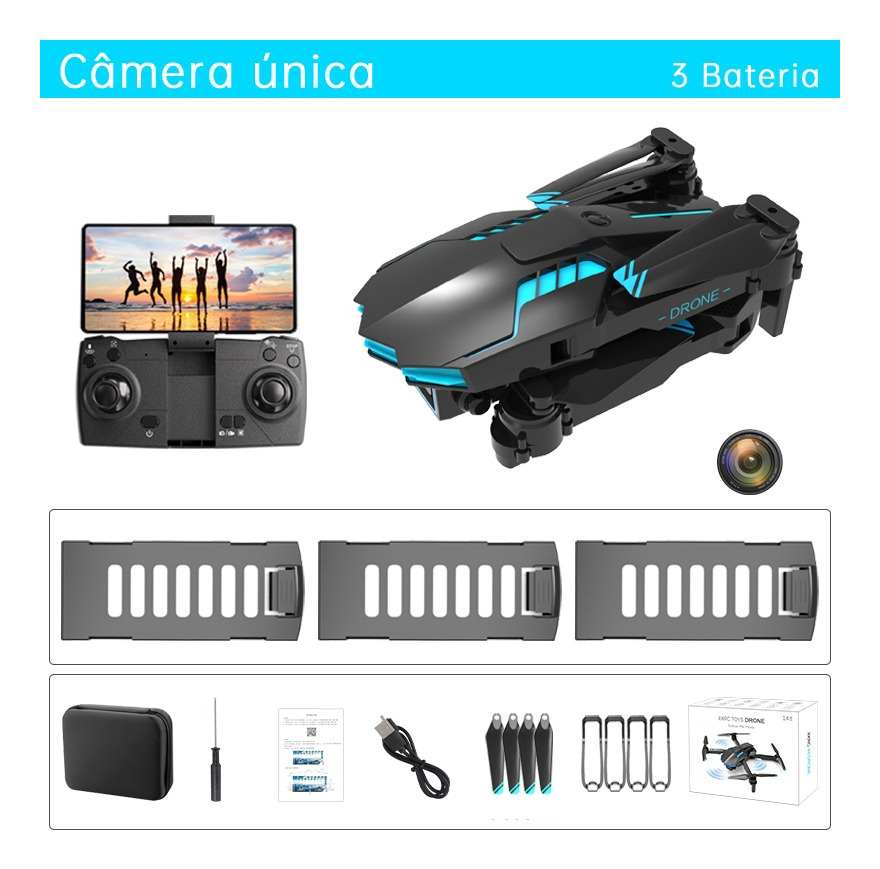 Mini Drones Profissionais Com Camera 4k +3 Baterias - Imagem 2