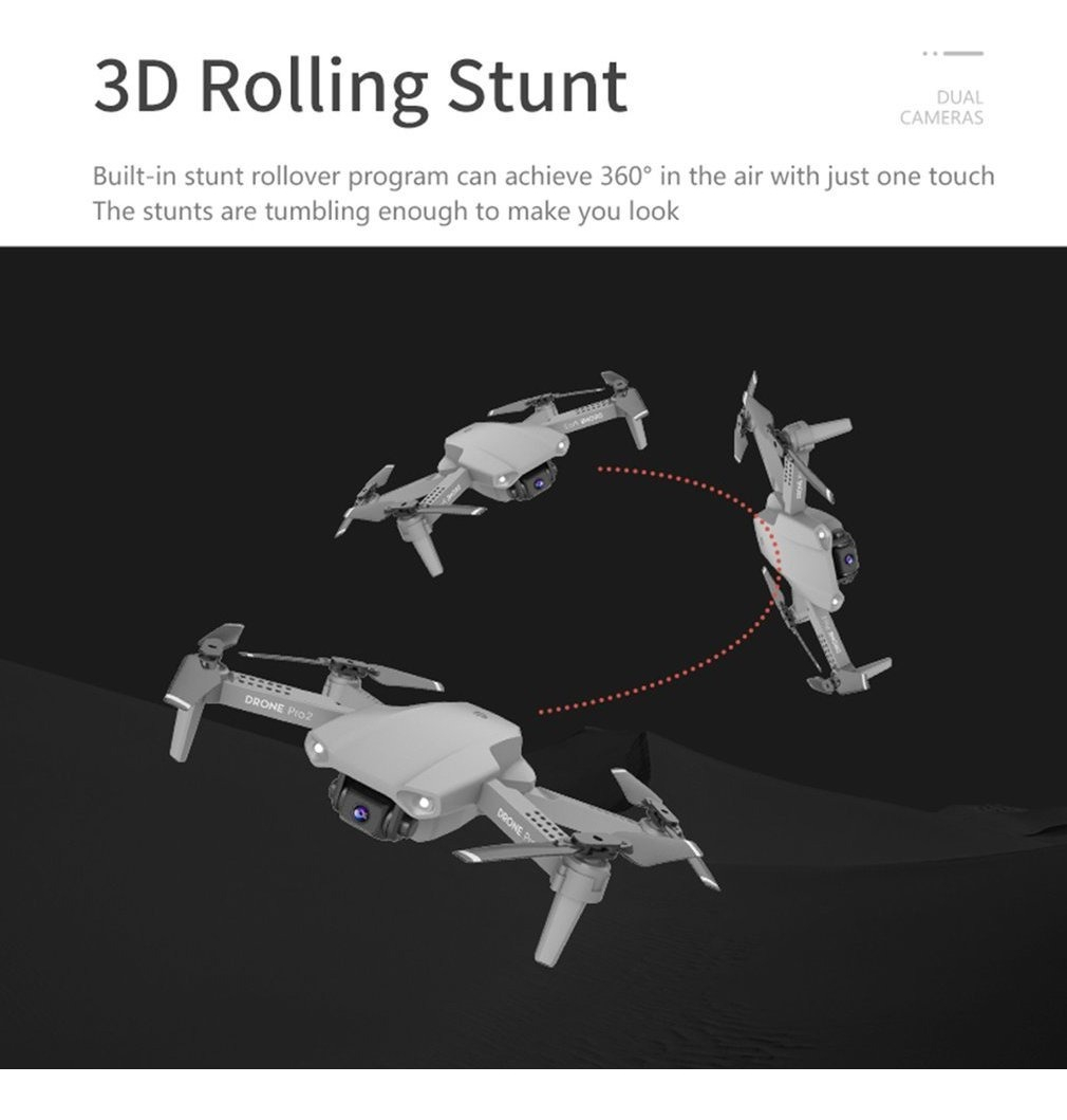 E99 Pro2 Rc Mini Drone 1080p Câmera Hd Wifi Quadcopter Toy - Imagem 3