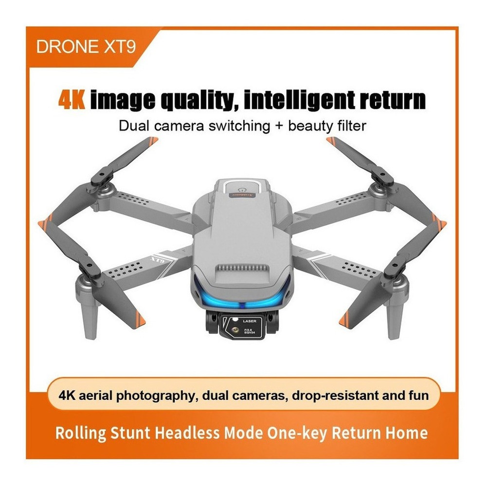 Xt9 Mini Drones Profissionais Câmera Dupla Esc 2 Baterias - Imagem 8