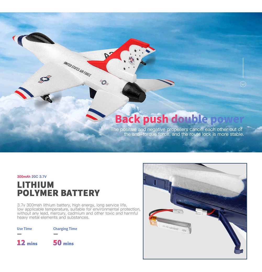 Aeronave Wltoys A200 De Asa Fixa Epp Foam Rc De 2 Canais - Imagem 8
