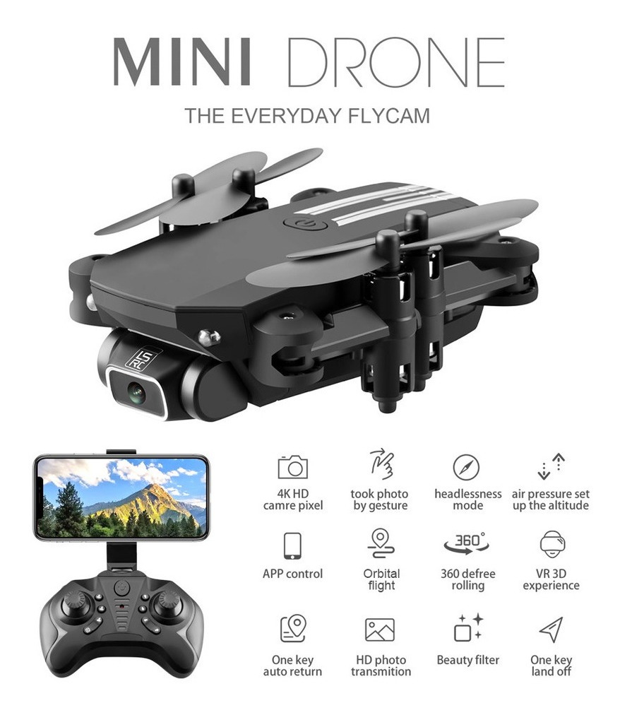 Mini Drone De Brinquedo Para Crianças Com Câmera - Imagem 2