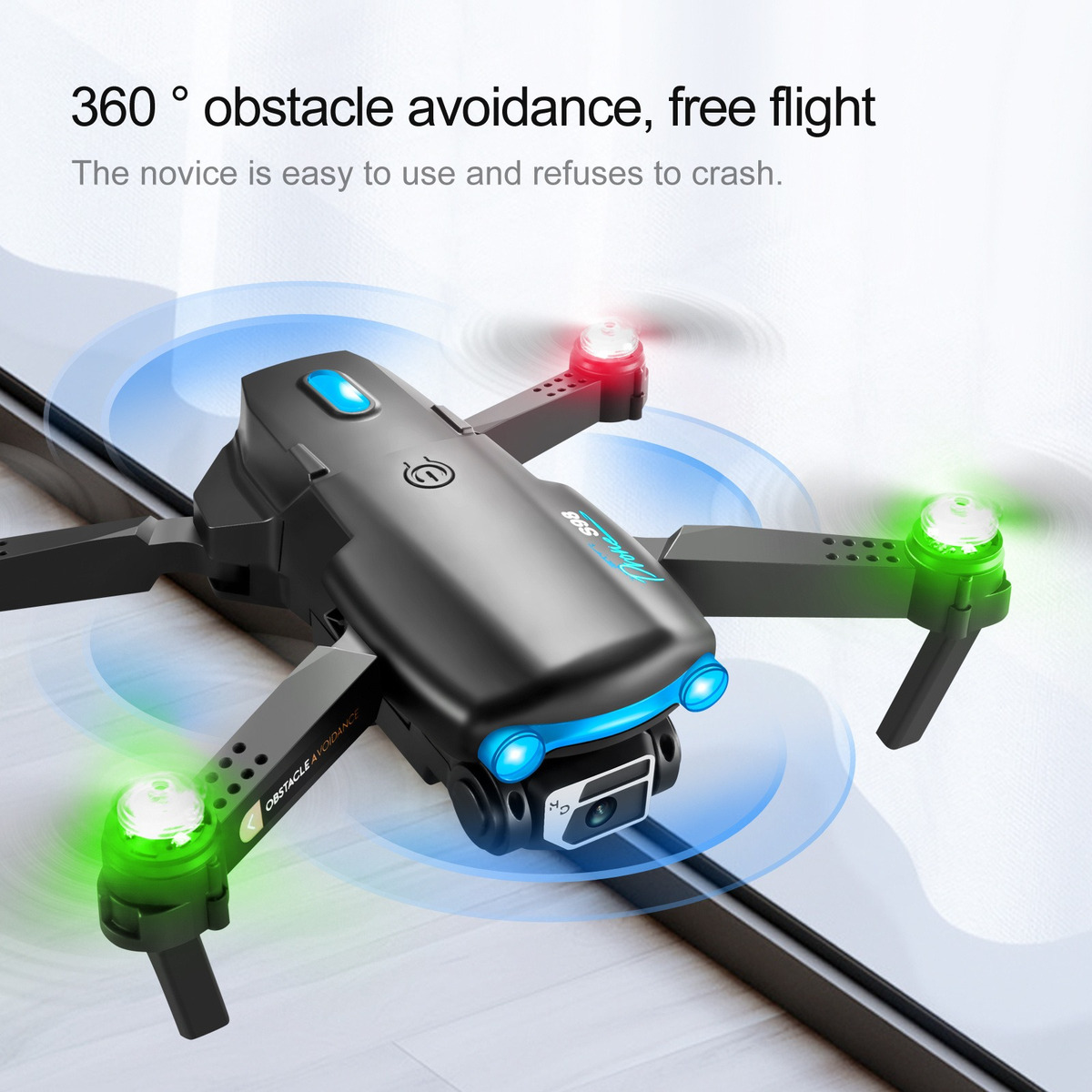 Mini Drones Com Câmera Hd Lâmina De Vento Brinquedo Leve - Imagem 6