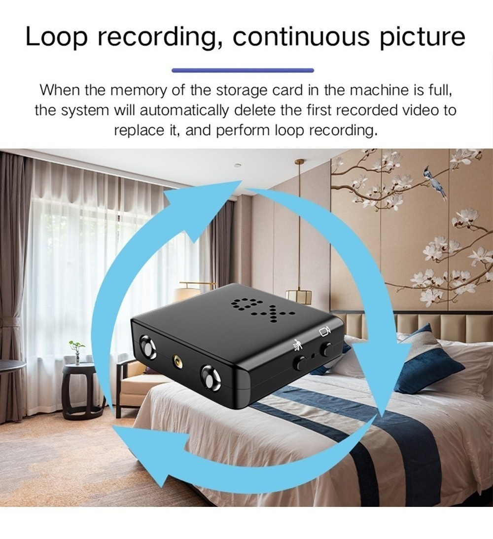 1080p Mini Gravação Detecção Movimento Visão Noturna Wi-fi - Imagem 8