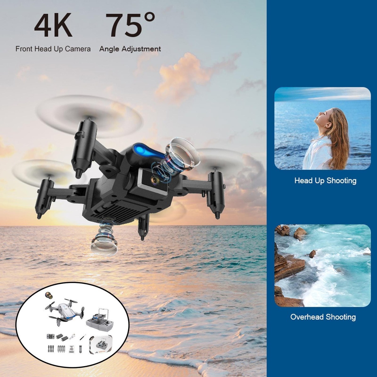 Ky906 Mini Drone 4k Altitude Hold Rc Helicóptero - Imagem 34