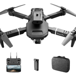 Drone Dobrável 1080p Hd Dual Camera Fpv Rc Quadcopter Com