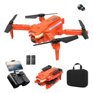 Drone Profissional Câmera Dupla 4k Com Luzes Led 2 Baterias