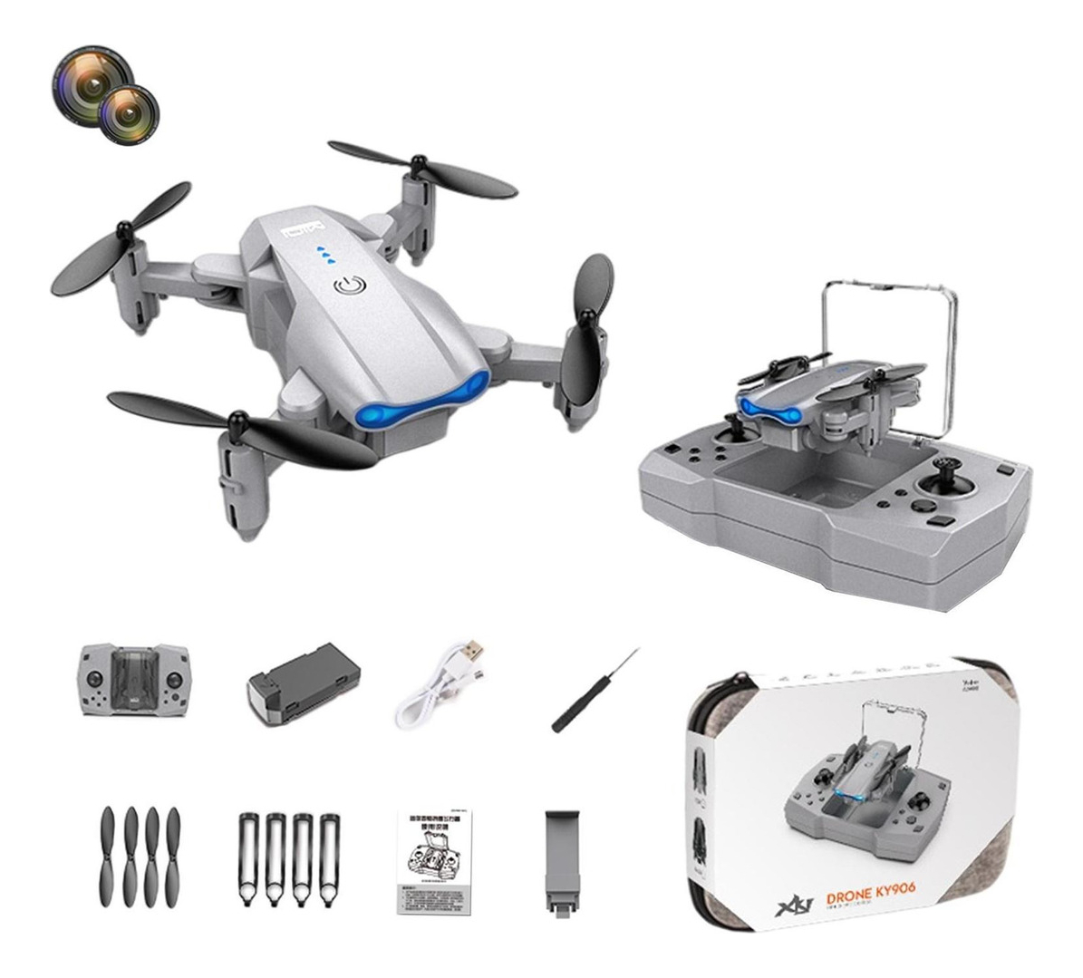 Ky906 Mini Drone 4k Altitude Hold Rc Helicóptero - Imagem 21