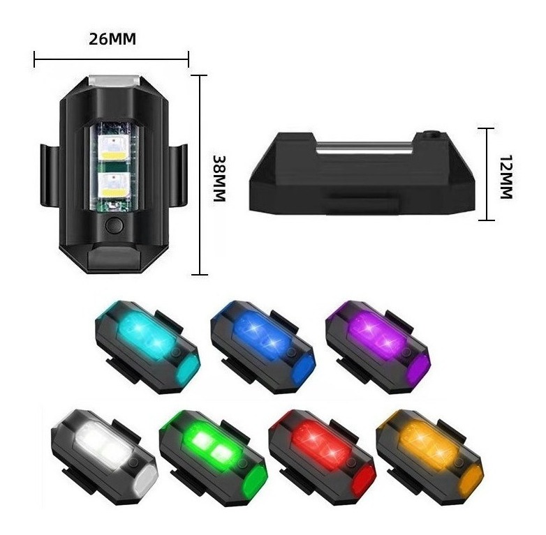 2 Peças De Luzes Publicitárias Led Para Motocicletas/drones - Imagem 7