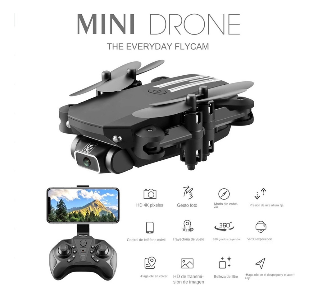 Mini Drone Fast F4 Wifi Fpv Com 4k Hd Câmera Brinquedo Droni - Imagem 2