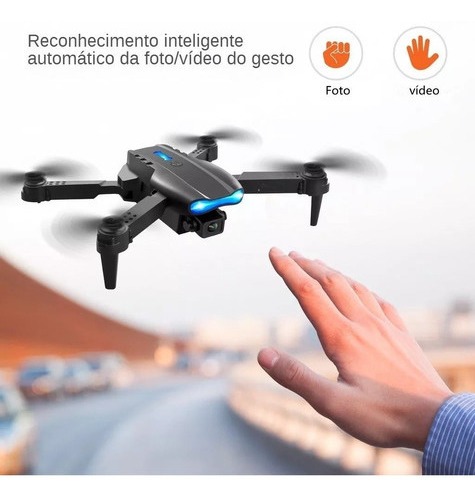 4k Profissional Com Luzes Led 3 Baterias Drone Câmera Dupla - Imagem 3