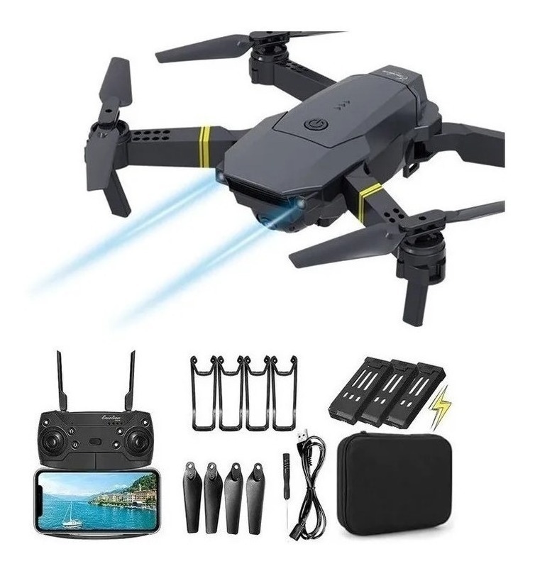 El Dron E58 Inclui Una Cámara Y Três Baterias