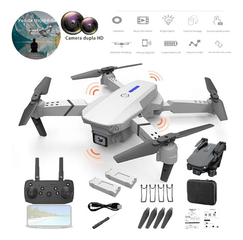 Drone Profissional E88 Pro 2.4ghz Com Câmera Hd E 2 Bateria - Imagem 10
