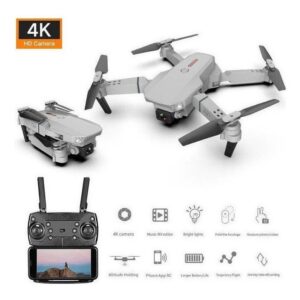 E88 4k Dual Camera Mini Drone De Controle Remoto Dobrável