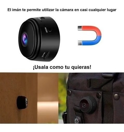2pzas Micro Câmera Espiã Ip Wifi A9 Segurança Magnética - Imagem 4