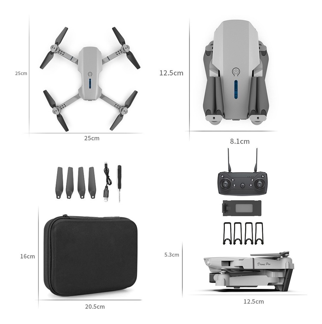 Drone Profissional E88 Pro 2.4ghz Com Câmera Hd E 1 Bateria - Imagem 3