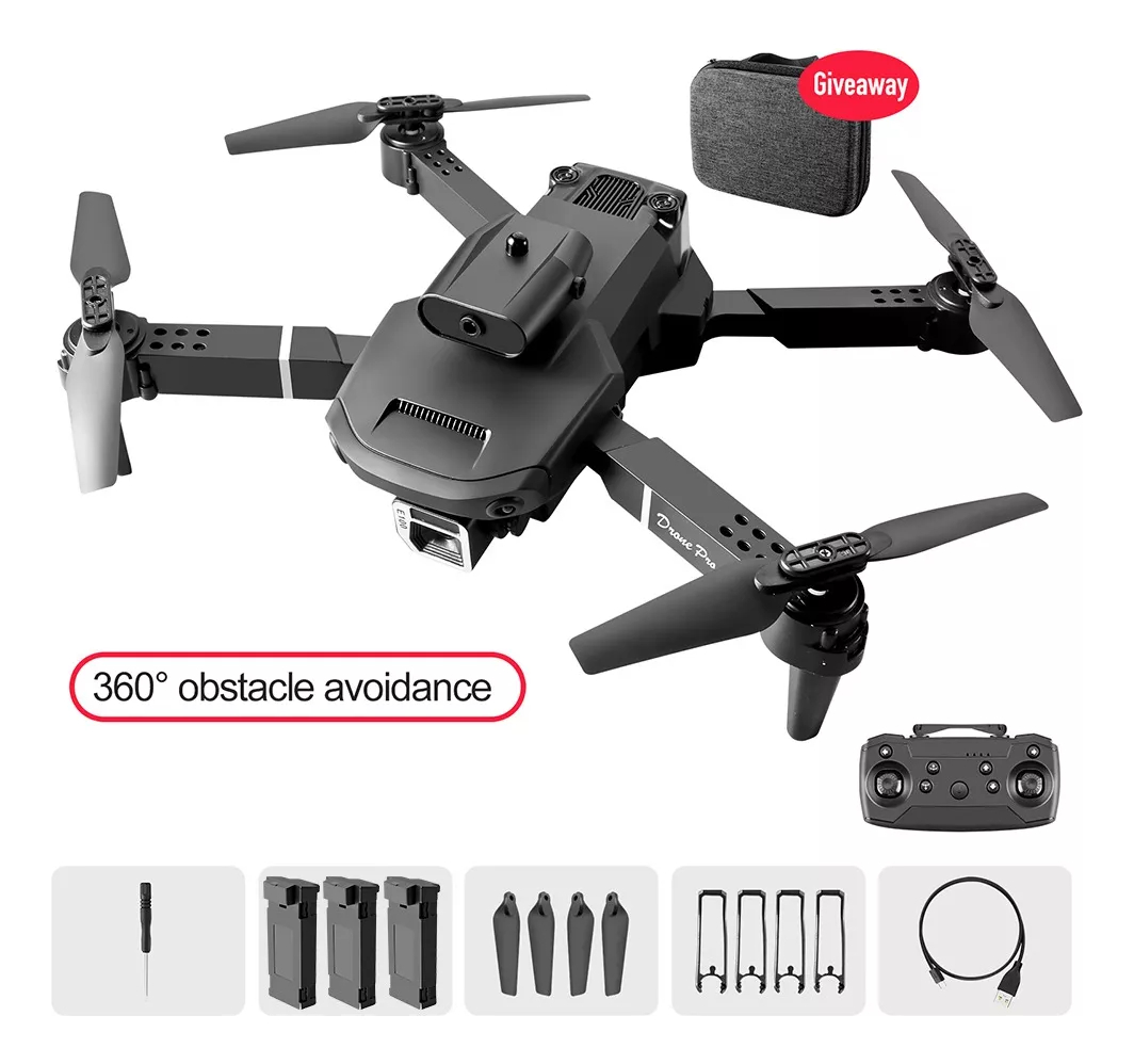 Drone Profissional Barato Câmera Evitação + 3 Baterias
