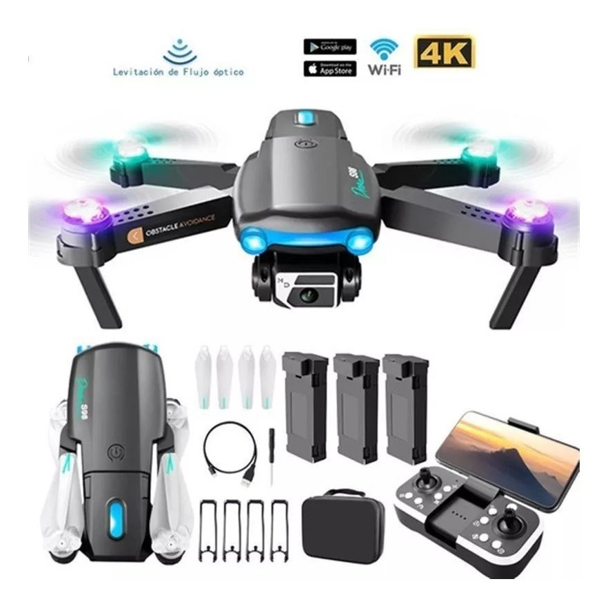 Drone Profissional Câmera 4k Evitação + 3 Baterias