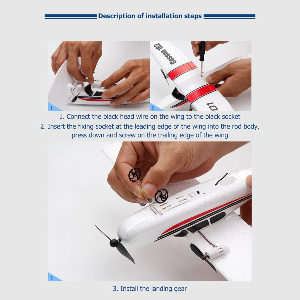 2.4g 2ch Rc Planador Asa Fixa Controle Remoto Avião Childr - Imagem 8