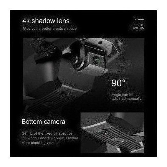 Câmera Dupla Mini Drone E99 Pro Professional 4k Com 3 Bateri - Imagem 3