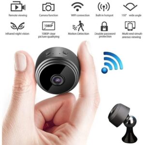Mini Câmera Wifi Ip Filma No Escuro Com Infra Espiã Portátil