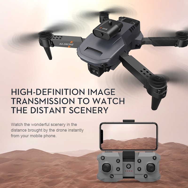 Mini Dobra Drone K6 Profissional Doble Camara 4k+3 Baterias - Imagem 18