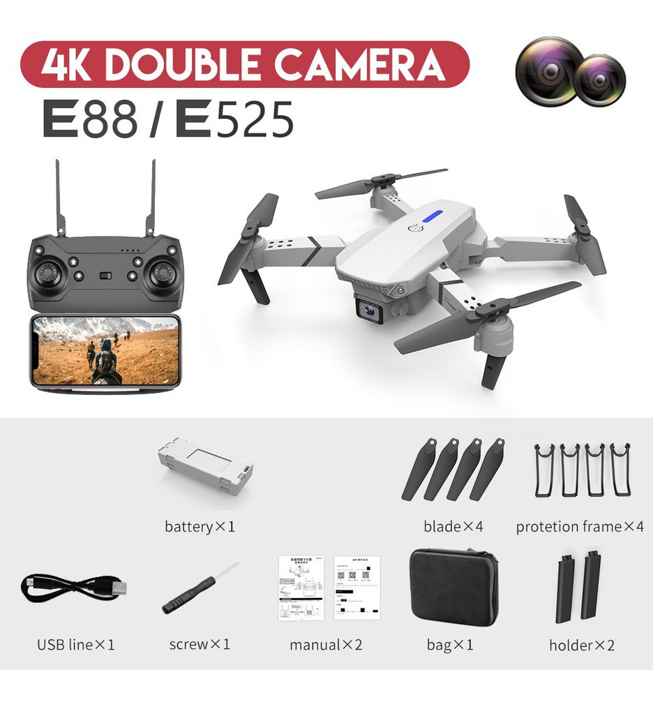 Minidrone E525/e88 Com Câmera Dupla - Imagem 12