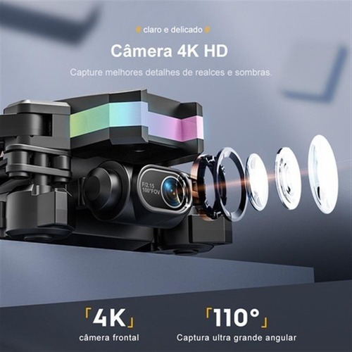 Drone Profissional Câmera Dupla 4k Com Luzes Led 2 Baterias - Imagem 15