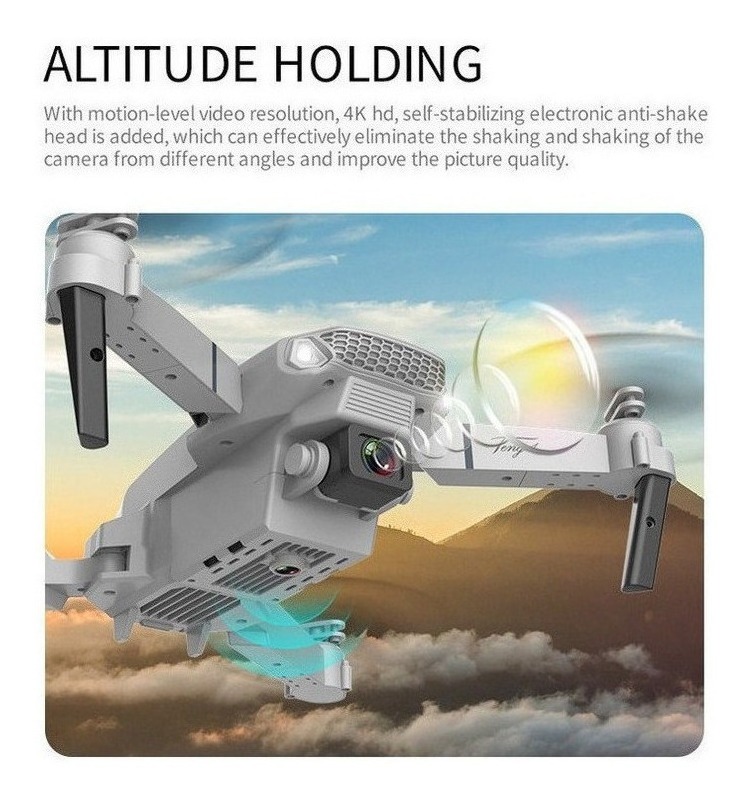 Câmera Drone E88 Portátil De Alta Definição 4k Com 2 Bateria - Imagem 4
